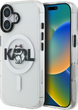 Etui plecki Karl Lagerfeld IML Choupette Sketch Logo MagSafe do Apple iPhone 16 Transparent (KLHMP16SHGCHGKBT) - obraz 1
