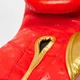 Боксерские перчатки Leone GN220 DNA Red 10 унций (бинты 4 м. в комплекте) - изображение 8
