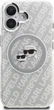 Etui plecki Karl Lagerfeld IML Glitter Karl & Choupette Heads Logo MagSafe do Apple iPhone 16 Grey (KLHMP16SHMKBKCHG) - obraz 3