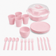 Набор для пикника на 4 персоны, 26 предметов, Розовый (108-PINK) - изображение 5