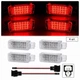 LED-підсвітка ніг салону багажника бардачка skoda шкода AUDI Ауді Porsche порше VW Volkswagen фольцваген seat червона 4 штуки - зображення 1