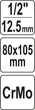 Ключ для масляного фильтра YATO разводной 80-105 мм квадрат 1/2" YT-08236 - изображение 4