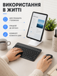 Бездротова Bluetooth клавіатура з мишкою для планшета телефона iPad iPhone Android Windows чорна (49676081) - зображення 4