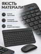 Бездротова Bluetooth клавіатура з мишкою для планшета телефона iPad iPhone Android Windows чорна (49676081) - зображення 6