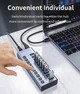USB хаб Acasis HS-710MG USB 3.2 Gen 2 з блоком живлення 10 портів hub концентратор алюмінієвий - зображення 3