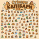 Стікери капібари 120 шт, Capybara Stickers - зображення 1