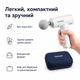Массажный пистолет Lenovo Massage Gun перкуссионный ударный аккумуляторный для тела, спины, шеи, ног и мышц - ручной вибромассажер 6 насадок с кейсом - зображення 5