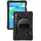 Противоударный чехол X-CASE с подставкой 360° и ремешком для Samsung Galaxy Tab S10 FE 10.9" (5G SM-X526 / Wi-Fi SM-X520) Чёрный - изображение 3