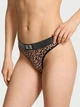 Комплект белья со стразами Victoria's Secret бюстгальтер и трусики тонг 1159987593 (Леопардовый 38C/L) - изображение 4