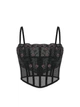Сетчатый корсетный топ Victoria's Secret с вышивкой 1159904649 (Черный XL) - изображение 3