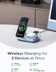 Беспроводная зарядная станция UGREEN 25W Qi2 3-в-1 Magflow для iPhone/AirPods/Apple Watch Б/у Без коробки - изображение 3