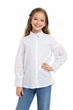 Блузка для девочки с длинным рукавом Sly 130/S/19 белый 146 - изображение 2