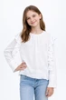 Блузка для девочки с длинным рукавом Sly 139/S/19 белый 152 - изображение 1
