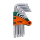 Ключі TORX 9шт T10-T50мм CrV (короткі з отвором) GRAD (4022275) - зображення 1