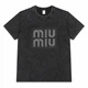Жіноча футболка Miu Miu з стразами розмір M - изображение 1