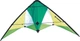 Спортивний трюковий повітряний змій Schildkröt Stunt Kite 133 133×60 см двостропний зелено-жовтий (SKU-187) - изображение 1