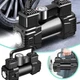 Автомобільний компресор U&P Halfsun SCK619 Black 12В 50 л хв 150 PSI насос для шин автостоп LED ліхтар автомобільний компресор для авто позашляховика накачування коліс мячів човнів матраців компактний повітряний насос з насадками - изображение 3