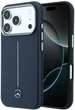 Чохол для смартфона Mercedes-Benz Leather Semi Wrap Iconic Line MagSafe для Apple iPhone 17 Pro Navy Blue (3666339617813) - зображення 1
