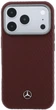 Чохол для смартфона Mercedes-Benz Leather Semi Wrap Wood Effect MagSafe для Apple iPhone 17 Pro Dark Red (3666339618254) - зображення 1