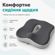 Ортопедическая подушка для сидения IDEIA Memory Foam 43х38х10 см серая (8-36375) - изображение 2