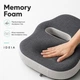 Ортопедическая подушка для сидения IDEIA Memory Foam 43х38х10 см серая (8-36375) - изображение 5