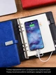 Smart блокнот з безпровідною зарядкою вбудованим павербанком та USB-флешкою 16 Гб подарунковий недатований в лінійку А5 з екошкіри Чорний (CNB-002) - зображення 3