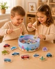 Деревянная магнитная рыбалка Montessori, 30 разноцветных фигурок на тематику морские жители и транспорт - изображение 6