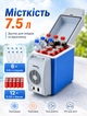 Портативний автомобільний холодильник Box Cooler 7,5 л з живленням від прикурювача, режимом підігріву та ременем для перенесення блакитний - зображення 6
