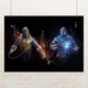 Постер Мортал Комбат, Сабзіро та Скорпіон, Mortal Kombat, Scorpion, Sub-Zero, декор кімнати геймера, A1 60×85 см (id1647) - зображення 1