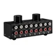 Аудіо свитч 6 входів 2 віходи Audio Switcher 6-In 2-Out 2-Way Selector Селекторний розгалужувач H5E2Box Splitter H5E2 - зображення 6