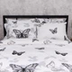 Комплект постельного белья Moon&Star Ranforce Elite Silver Butterflies Полуторный 143х210 наволочки 2х50х70 (MS-820016606) - изображение 3