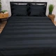 Комплект постельного белья Moon&Star Satin Stripe Deep Black Евро 200х220 наволочки 2х40х60 (MS-820016950) - изображение 2