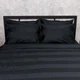 Комплект постельного белья Moon&Star Satin Stripe Deep Black Евро 200х220 наволочки 2х40х60 (MS-820016950) - изображение 3