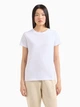 Футболка хлопковая длинная женская Armani Exchange 917216281 XS Белая (1159909134) - изображение 1