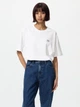 Футболка хлопковая оверсайз длинная женская Uniqlo 251753516 XL Белая (1159865375) - изображение 1
