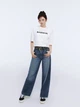 Футболка хлопковая оверсайз короткая женская Uniqlo 956028825 XL Белая (1159870267) - изображение 2