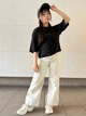 Футболка хлопковая оверсайз женская Uniqlo 20827268 XS Черная (1159874175) - изображение 4