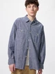 Рубашка джинсовая женская Uniqlo 728297419 XL Синяя (1159906805) - изображение 13