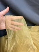 Ткань Органза жатая горчично золотая - изображение 3