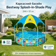 Каркасний басейн Bestway Splash-in-Shade Play 244×51 см круглий різнокольоровий на 1688 л з тентом-парасолькою та душем - зображення 1