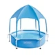 Каркасний басейн Intex Splash-in-Shade Play 183×38 см круглий синьо-сірий на 700 л з тентом-парасолькою та душем, дитячий збірний - зображення 6
