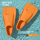 Ласты WATERTIME для взрослых короткие силиконовые, для плавания, оранжевые, размер 35 - изображение 4