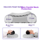 Подушка Yimian Deep Non-Latex Pillow Core Breathable TPE Grid Washable Classic 2.0 PRO Pillow Gray - изображение 5