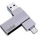 USB-флеш-накопитель ThinkPad Lenovo Thinkbook 512 ГБ с твердотельным накопителем, скоростью передачи данных 1000 МБ/с, двухканальный интерфейс USB 3.2 Type-C, универсальный флеш-накопитель для телефонов и компьютеров BU200 - зображення 1