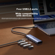 USB-хаб UGREEN 3.2, 10 Гбіт/с, 4 порти, для ноутбука та ПК - зображення 5