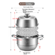 Пароварка Maxcook MCZ699, нержавеющая сталь 304, 30 см, двухслойная - изображение 4