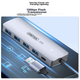 USB-концентратор UNITEK USB 3.2, 10 Гбіт/с, з блоком живлення Type-C, кабель 1 м - зображення 12