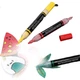 Акриловые маркеры Faber-Castell с клапаном, двусторонние, 4 цвета, флуоресцентные, в коробке, O1-285505, для эскизов, акварельные ручки, для художественного образования. - изображение 3