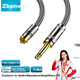 Аудіокабель ZHENWEI Jack 6.35 мм — RCA, 5 м - зображення 2