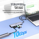 Хаб UNITEK USB 3.2 10G Gen2 розширювальний 4-портовий з Type-C, для ноутбуків/ПК, 0.3м - зображення 6